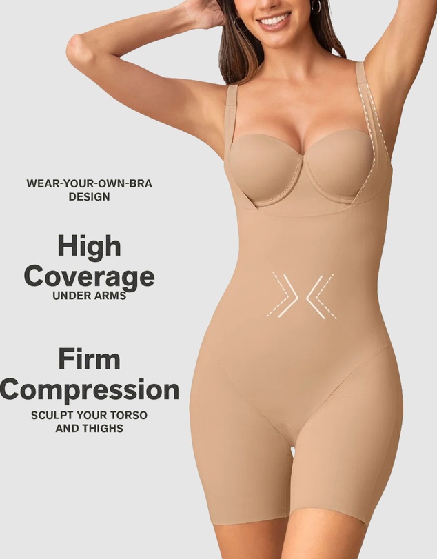 Leonisa - SmartSculpt Cupless Butt-Lifting Full Body Shaper