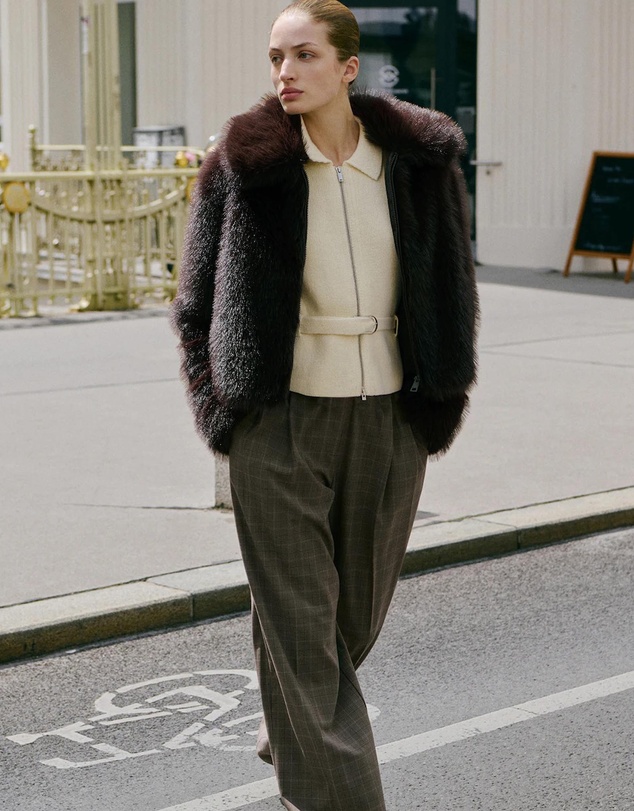 M.N.G - Faux-Fur Jacket With Zip