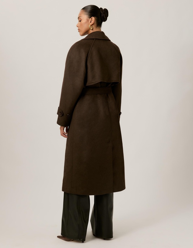 Tussah - Lillian Double Breasted Wool Blend Coat