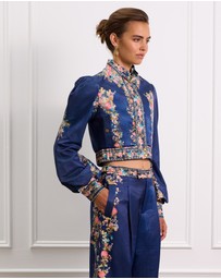 Aqua Blu Australia - Verdant Scarlett Bomber Jacket