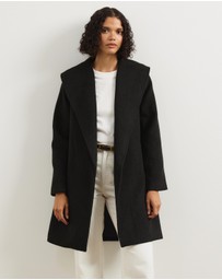 Atmos&Here - Dune Wool Blend Shawl Collar Coat