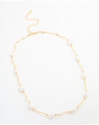 Lovisa - Gold Plated Freshwater Pearl Necklace