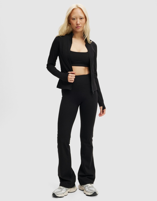 Cotton On Body Active - Ultra Soft Rib LS Zip Through Jacket