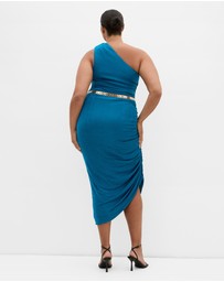 City Chic - Orbit One Shoulder Slink Dress