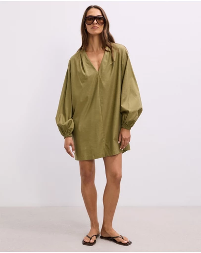 The Fated - Greer Puff Sleeve Mini Dress
