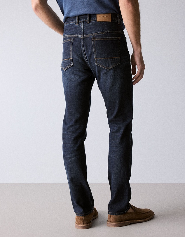 Trenery - Slim Mid Wash Jean in Ink Blue