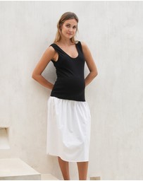 Soon Maternity - Contrast Midi Dress