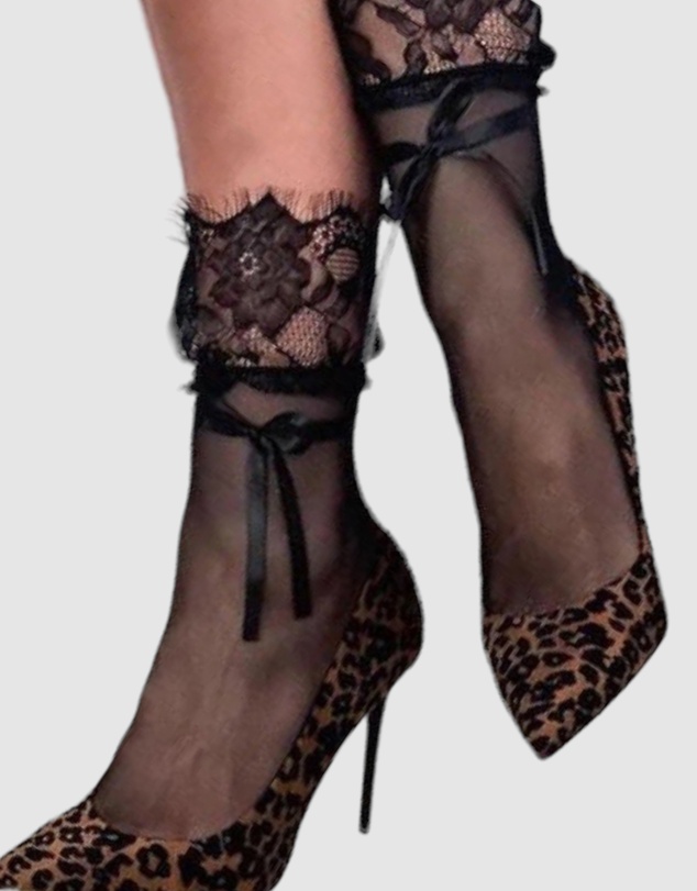 High Heel Jungle - Tied Up Lace Socks