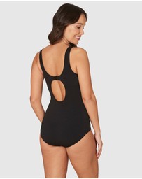 Nip Tuck Swim - Black Chlorine Resistant Leona Tummy Control One Piece Swimsuit