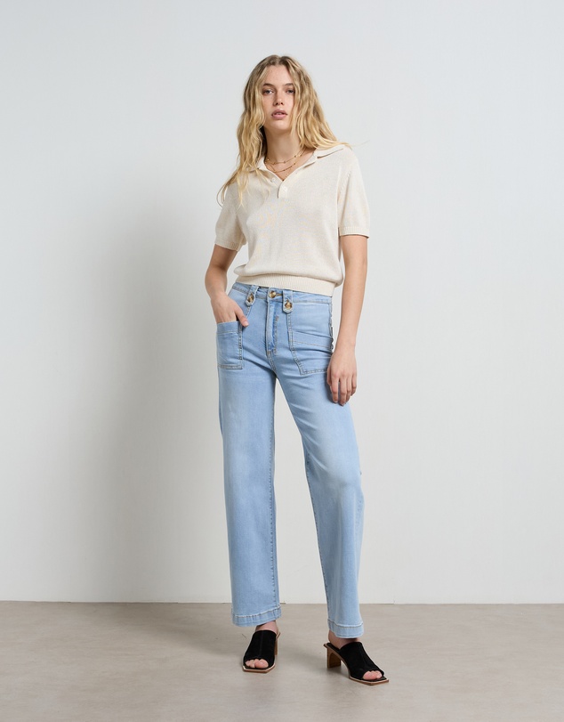 DRICOPER DENIM - Carrie Sunbleached Wide Straight Leg Jeans