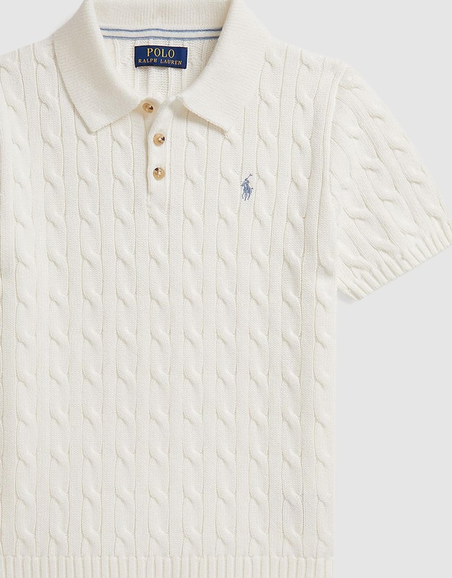 Polo Ralph Lauren - Short Sleeve Classic Cable Sweater Pullover - Kids