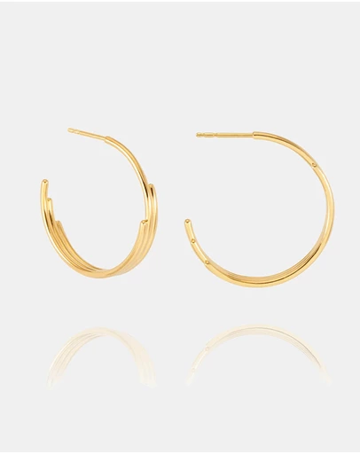 Rachel Jackson - Large Evolve Hoop Earrings Gold