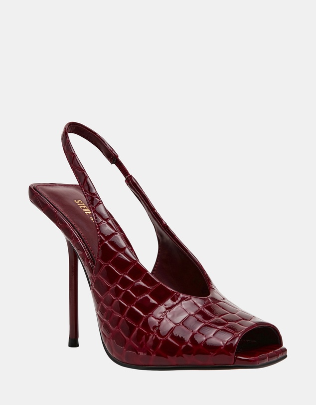 Steve Madden - Lucian Wine Croco Heels