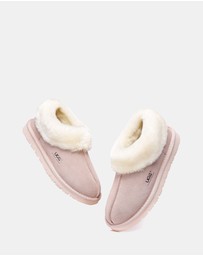 EVERAU - Australian Shepherd Ugg Homey Slipper Cow Leather Upper House Shoes