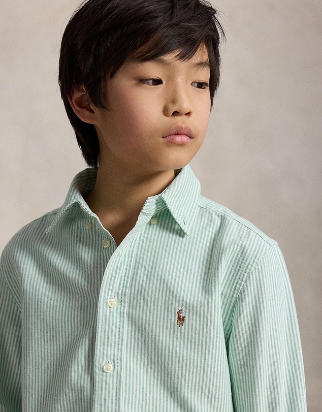 Polo Ralph Lauren - Woven Embroidered Stripe Sport Shirt - Teens