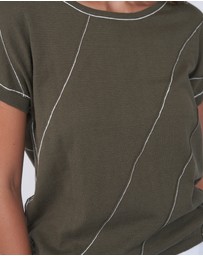 Amelius - Fern Contrast Detail Short Sleeve Knit
