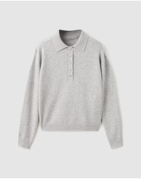 M.N.G - Long-Sleeved Polo-Neck Sweater