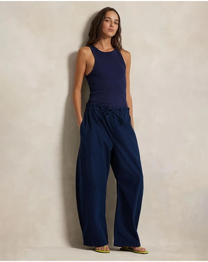 Polo Ralph Lauren - Cotton Curved Tapered Drawstring Pant - The ICONIC Exclusive