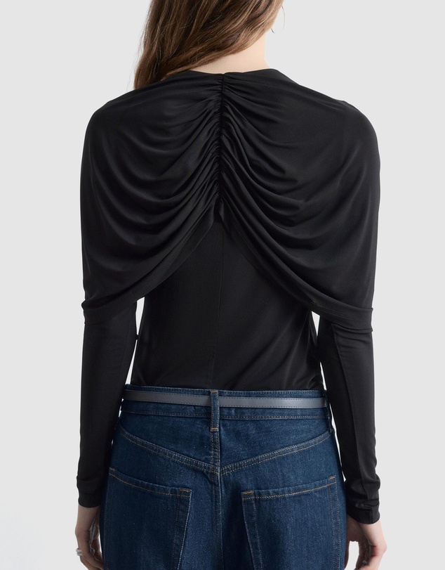 & Other Stories - Draped Cape-Detail Top