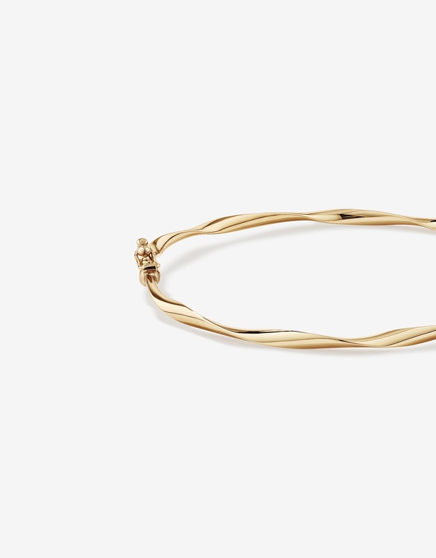 Michael Hill - 60mm Hollow Twist Bangle In 10kt Yellow Gold