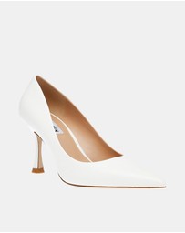 Steve Madden - Can-Do White Leather Heels