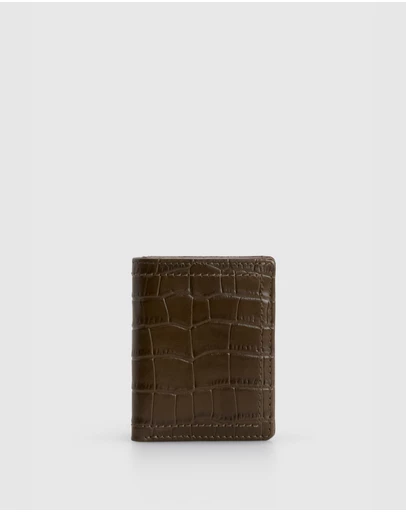 Evity - Dahlia Leather Croc Credit Card