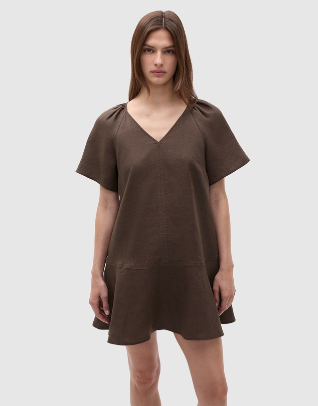 Seed Heritage - Core Linen Flutter Mini Dress