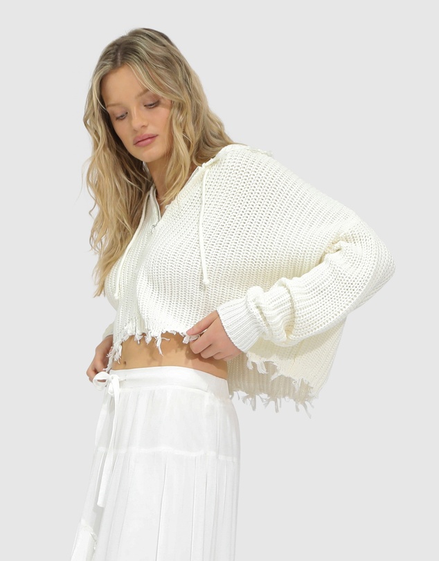 Belle & Bloom - Another Love Fringe Zip Knit