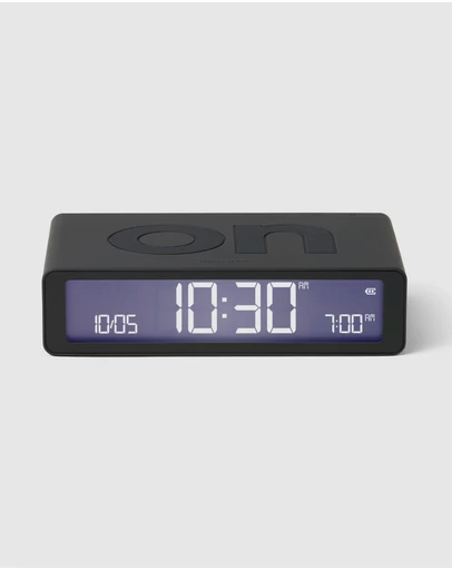 Lexon - Lexon Flip Classic Reversible Alarm Clock - Grey