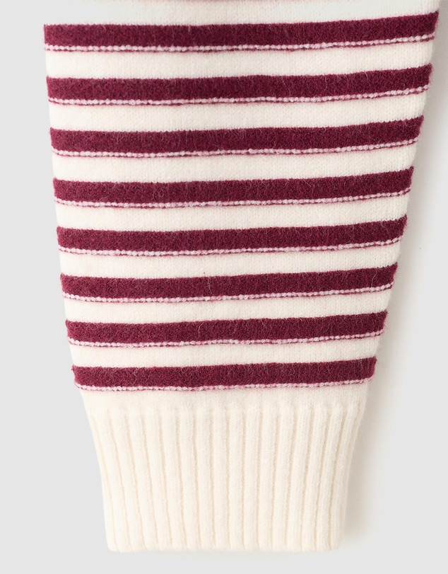 M.N.G - Striped Polo-Neck Sweater