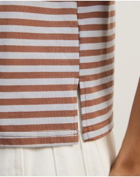 Atmos&Here - Lyra Short Sleeve Stripe Polo