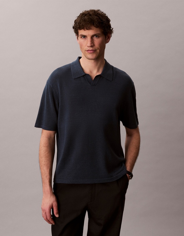 Calvin Klein - Linen Blend Polo Sweater