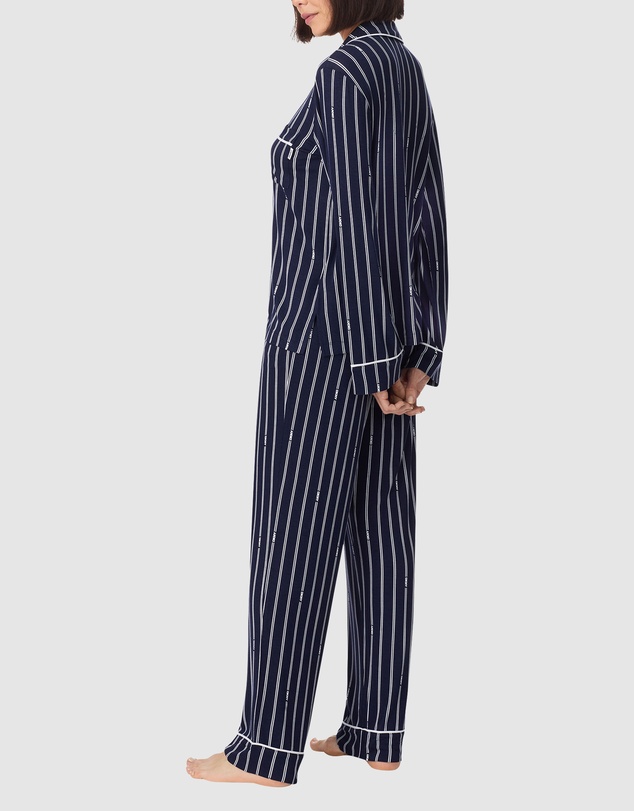 DKNY - Viscose Jersey Button-Up Long Sleeve Long Pyjama Set