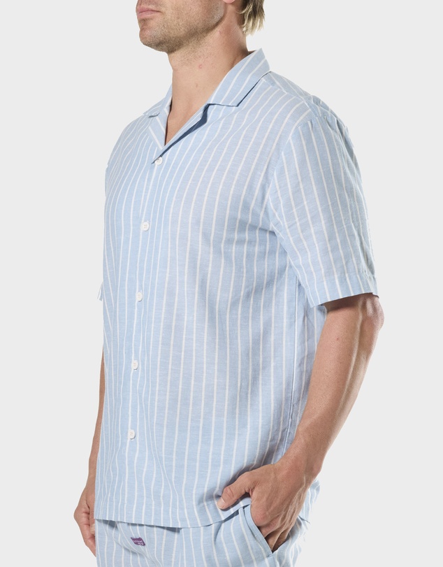 Mitch Dowd - Mitchdowd Mens Blue Stripe Pyjama Top