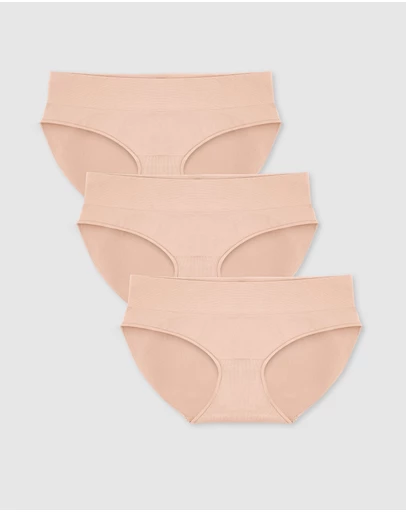 B Free Intimate Apparel - Smooth-Touch Hipster Bikini - 3 Pack