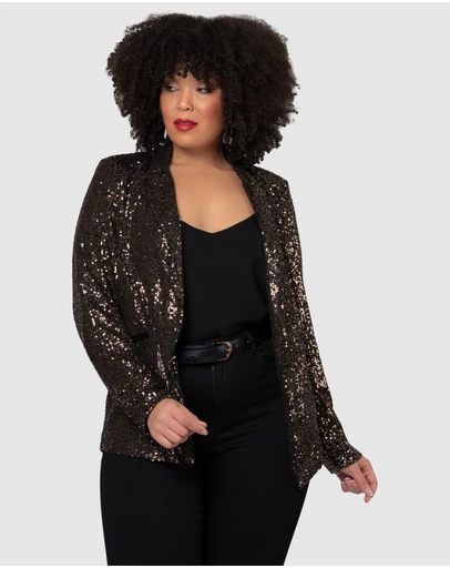 Pink Dusk by Curve Project - All Day & Night Sequin Jacket