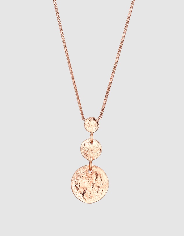 Elli Jewelry - Necklace Circle 925 Sterling Silver Rosegold