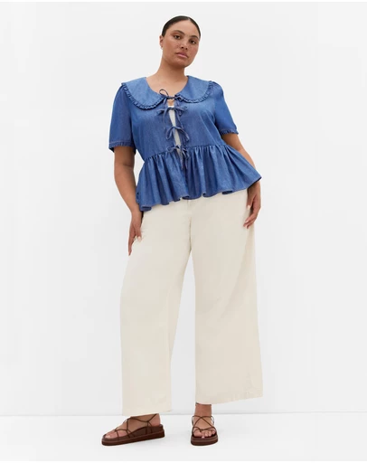City Chic - Denim Prairie Top