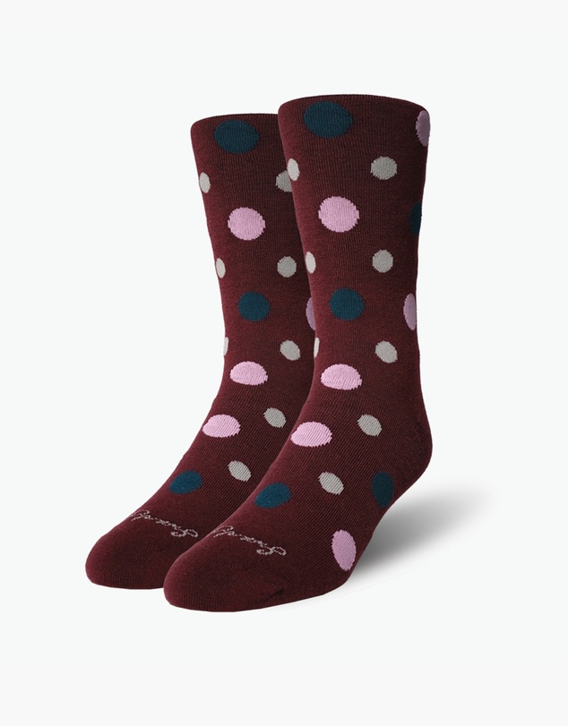 Swanky Socks - Mulberry Confetti Polka Dot