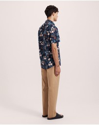 SABA - Evander Cotton Print Short Sleeve Classic Shirt