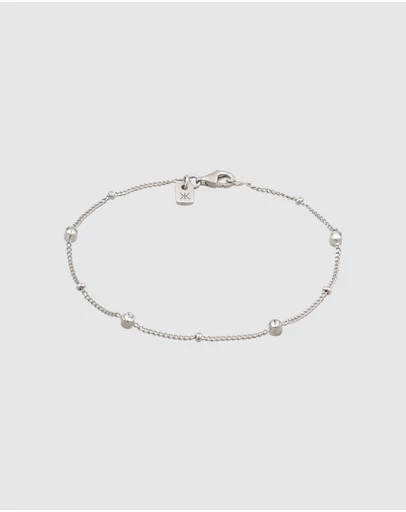 Kuzzoi - ICONIC EXCLUSIVE - Satellite Chain Bracelet with Crystals in 925 Sterling Silver