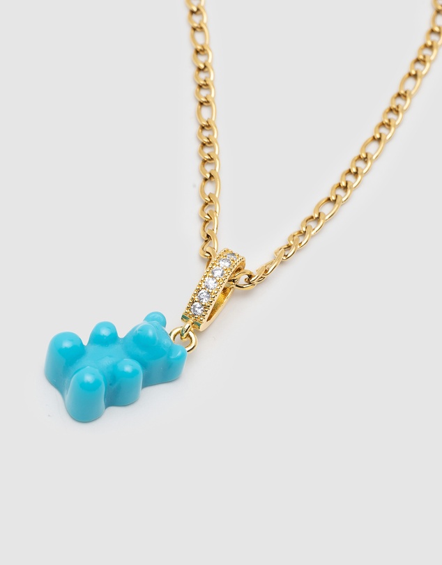 Nialaya Jewellery - Men's Turquoise Gummy Bear Necklace
