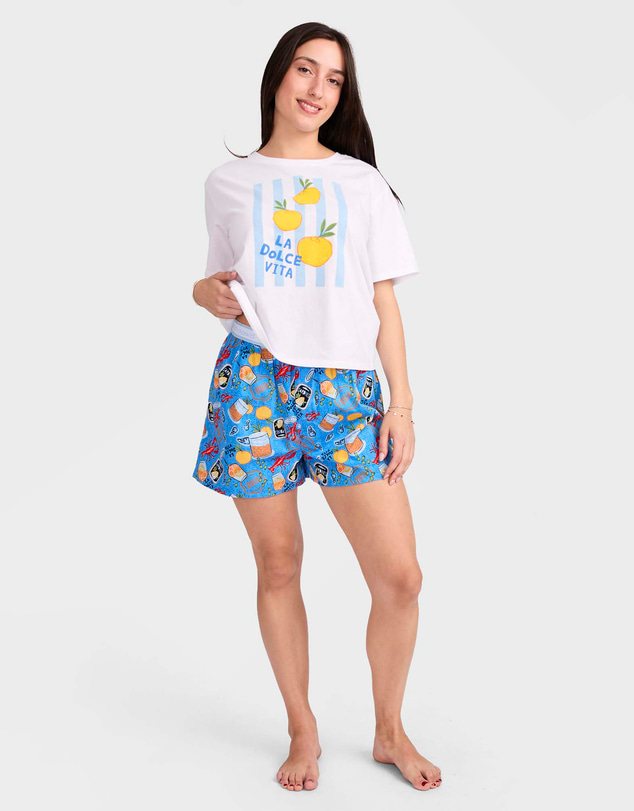 Mitch Dowd - Mitchdowd La Dolce Vita Cotton Pyjama Set