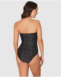 Nip Tuck Swim - Leopard Foil Colette Bandeau One Piece Swimsuit