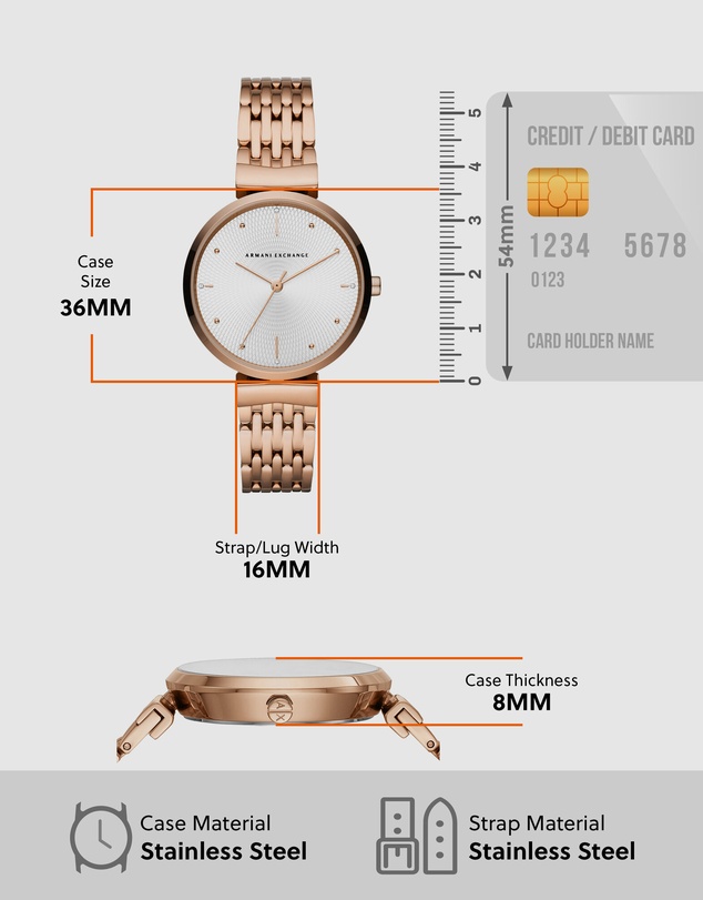 Armani Exchange - Rose Gold-Tone Women's Analogue Watch