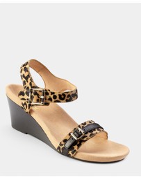 Vionic - Laurie Wedge Sandal - Tan Leopard