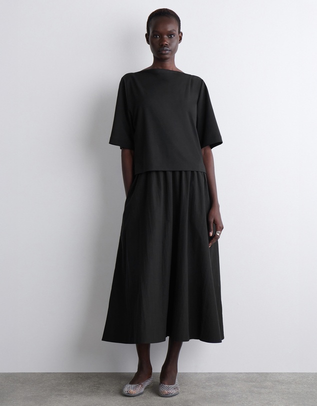 COS - Layered Boat-Neck Midi Dress