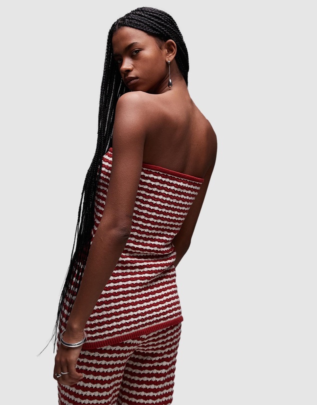 TOPSHOP - Knitted Stripe Bandeau Co-ord
