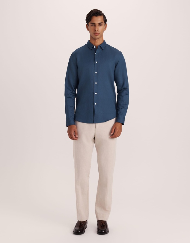 SABA - Reeves Long Sleeve Classic Linen Cotton Shirt