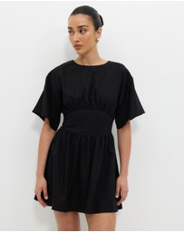 Calli - Glehn Linen Blend Mini Dress